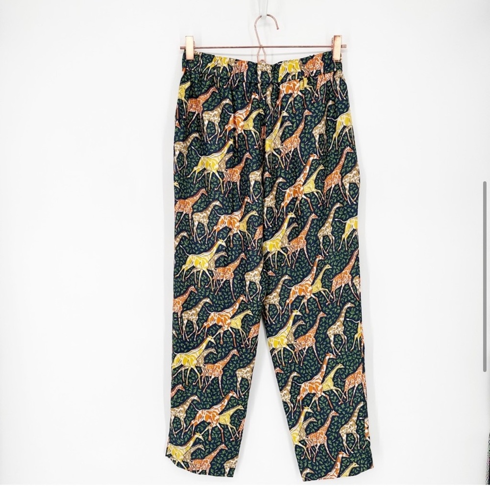 J. Crew Collection Giraffes Pajama Pant AQ641 Silk Lounge Animal Print 4